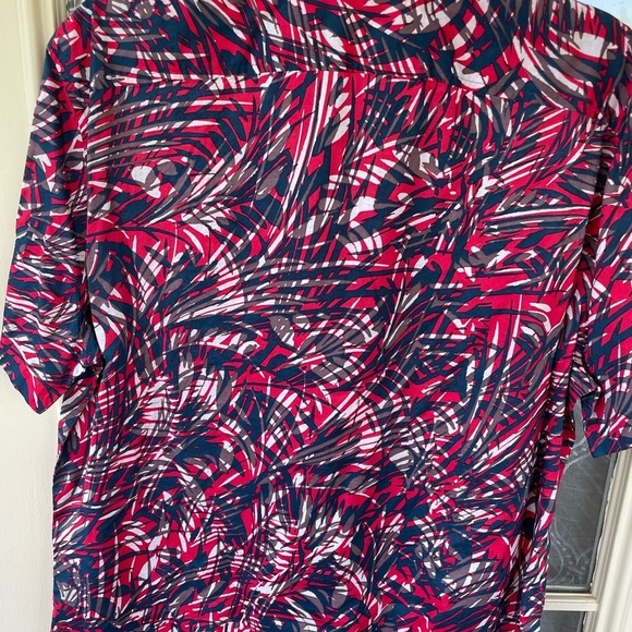 Perry Ellis Red and Blue Abstract Men's Shirt - Picture 2 of 4